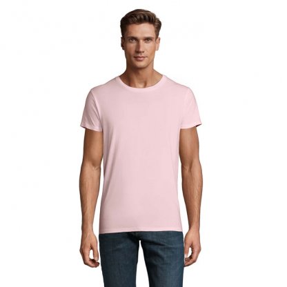 T Shirt Homme En Coton Bio 150g CRUSADER MEN T Shirt Rose Pâle De Face