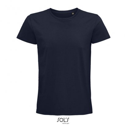 T Shirt Homme En Coton Bio 175g PIONEER MEN Bleu Marine De Face