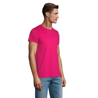 T Shirt Homme En Coton Bio 175g PIONEER MEN Fuchsia De Côté