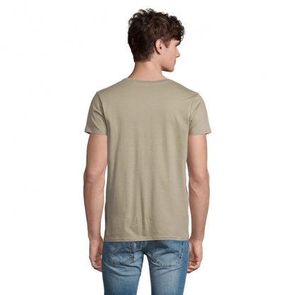 T Shirt Homme En Coton Bio 175g PIONEER MEN Kaki De Dos