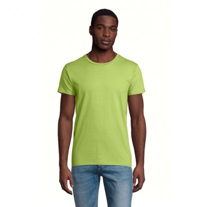 T Shirt Homme En Coton Bio 175g PIONEER MEN Vert Pomme De Face