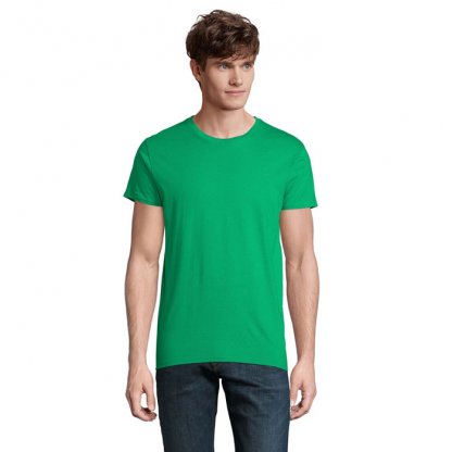 T Shirt Homme En Coton Bio 175g PIONEER MEN Vert Prairie De Face