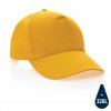 Casquette En Coton Recyclé 5 Pans 190g IMPACT Jaune Casquette En Coton Recyclé 5 Pans 190g IMPACT Jaune