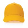 Casquette En Coton Recyclé 5 Pans 190g IMPACT Jaune Face Casquette En Coton Recyclé 5 Pans 190g IMPACT Jaune Face
