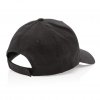 Casquette En Coton Recyclé 5 Pans 190g IMPACT Noir Profil Casquette En Coton Recyclé 5 Pans 190g IMPACT Noir Profil