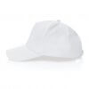 Casquette En Coton Recyclé 5 Pans 280g IMPACT Blanc Côté