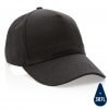 Casquette En Coton Recyclé 5 Pans 280g IMPACT Noir