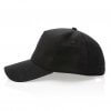 Casquette En Coton Recyclé 5 Pans 280g IMPACT Noir Côté