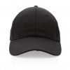 Casquette En Coton Recyclé 6 Pans 190g IMPACT Noir Face