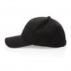 Casquette En Coton Recyclé 6 Pans 280g IMPACT Noir Côté Casquette En Coton Recyclé 6 Pans 280g IMPACT Noir Côté