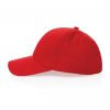 Casquette En Coton Recyclé 6 Pans 280g IMPACT Rouge Côté Casquette En Coton Recyclé 6 Pans 280g IMPACT Rouge Côté