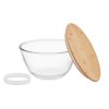 Bol à Salade En Verre Avec Couvercle Bambou SALABAM Ouvert