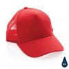 Casquette De Routier En Coton Recyclé 5 Pans 190g IMPACT Rouge