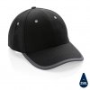 Casquette En Coton Recyclé 6 Pans 280g IMPACT Noir