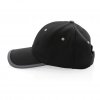 Casquette En Coton Recyclé 6 Pans 280g IMPACT Noire Profil