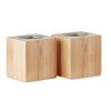 Duo De Bougies Et Supports Bambou PYRAMIDE Bougeoirs