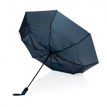Mini Parapluie Automatique 21 Pouces En PET Recyclé Bleu Tempête