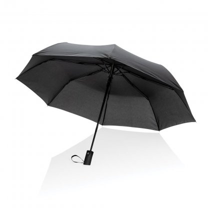 Mini Parapluie Automatique 21 Pouces En PET Recyclé Noir