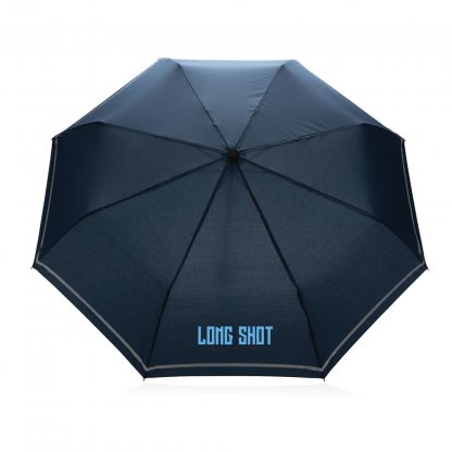 Parapluie 20,5 Pouces Réfléchissant En PET Recyclé Bleu Logo