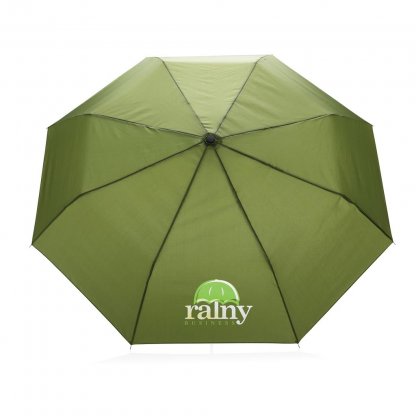 Parapluie Manuel 20,5 Pouces En PET Recyclé Vert Logo