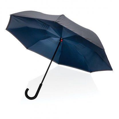 Parapluie Réversible 23 Pouces En PET Recyclé Bleu