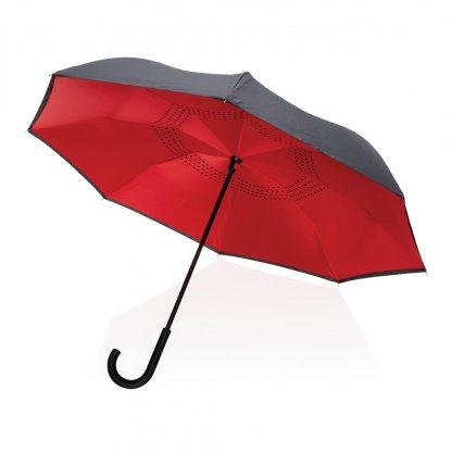 Parapluie Réversible 23 Pouces En PET Recyclé Rouge
