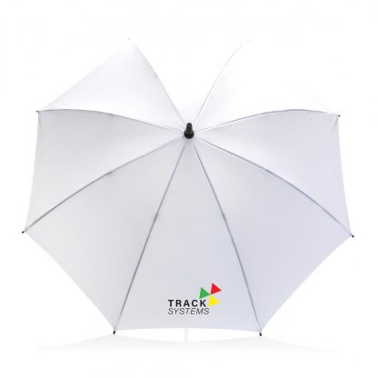 Parapluie Tempête 23 Pouces En PET Recyclé Blanc Logo