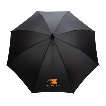 Parapluie Tempête 23 Pouces En PET Recyclé Noir Logo