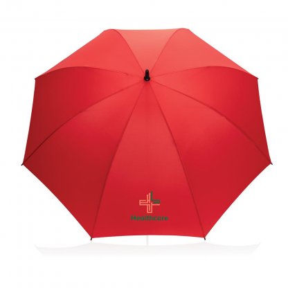 Parapluie Tempête 30 Pouces En PET Recyclé Rouge Logo