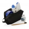 Trousse De Toilette En PET Recyclé AWARE Noire Ouverte