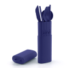 Set Couverts Réutilisables En Bioplastique BINI Bleu Marine