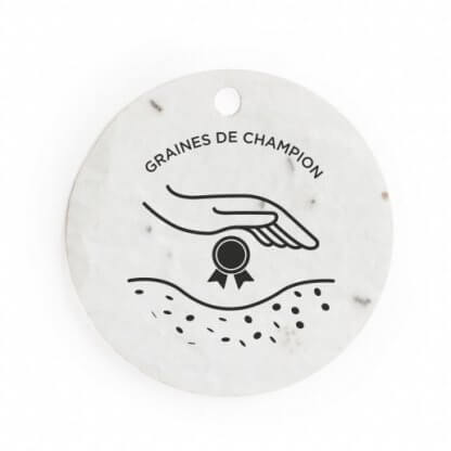 Médaille En Bois Avec Papier à Planter GRAINES DE CHAMPION Tapis De Graines