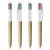 Stylo Bille 4 Couleurs Aspect Bois BIC 4 COLOURS WOOD STYLE Naturel 4 Faces