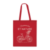 Sac Shopping En Coton Certifié 150g 36x40cm OEKO BAG Rouge Avec Marquage