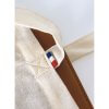 Sac Shopping En Coton Naturel Certifié 150g 36x40cm OEKO BAG Ruban Drapeau Français