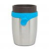 Mug Isotherme En Acier Inoxydable, Polypropylène Et Silicone 200ml TWIZZ Bleu Ouvert