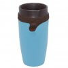 Mug Isotherme En Polypropylène Et Silicone 350ml TWIZZ Bleu Ouvert