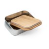 Boîte Repas En Acier Inoxydable Et Bambou 800ml SHINO Ouverte Boîte Repas En Acier Inoxydable Et Bambou 800ml SHINO Ouverte