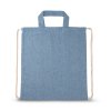 Sac A Dos Avec Poignée En Coton Recyclé 140g 37x41cm RISSANI Bleu Ouvert