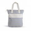 Sac Shopping Zippé En Coton Biologique 220g 46x46x12 Cm BIOBEACH Bleu Marine