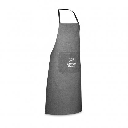Tablier En Coton Recyclé 140g ZIMBRO Noir Avec Marquage