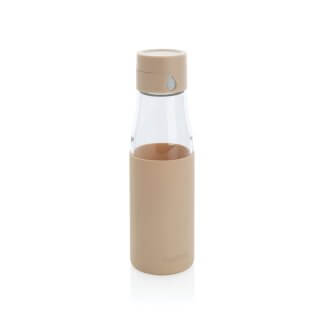 Bouteille publicitaire en verre et silicone avec compteur d'hydratation - 600ml - DALOI