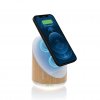 Enceinte Bluetooth Avec Chargeur Sans Fil En Bambou OVATE Deux Bobines Enceinte Bluetooth Avec Chargeur Sans Fil En Bambou OVATE Deux Bobines