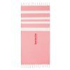 Fouta En Coton Recyclé 75x150cm AGOURA Rouge Avce Marquage Fouta En Coton Recyclé 75x150cm AGOURA Rouge Avce Marquage