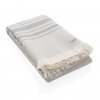 Fouta Serviette En Coton Certifié Et Recyclé 100x180cm SERVITO Gris Fouta Serviette En Coton Certifié Et Recyclé 100x180cm SERVITO Gris