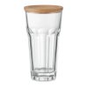 Verre Avec Couvercle En Bambou 300ml SEMPRE Sans Logo Verre Avec Couvercle En Bambou 300ml SEMPRE Sans Logo