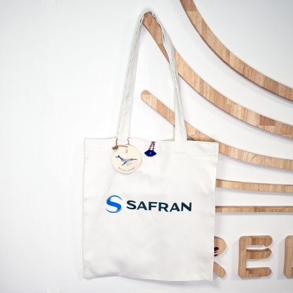 Tote Bag En Polyester Recyclé SEAQUAL 225g 38x42cm AQABA Marquage Safran