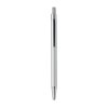Stylo à Bille à Bouton Poussoir En Alu Recyclé DANA Argent De Face Stylo à Bille à Bouton Poussoir En Alu Recyclé DANA Argent De Face