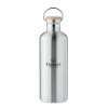 Bouteille Isotherme En Acier Inoxydable Et Bambou 1500ml HELSINKI EXTRA Avec Marquage