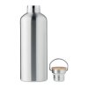 Bouteille Isotherme En Acier Inoxydable Et Bambou 1500ml HELSINKI EXTRA Ouverte